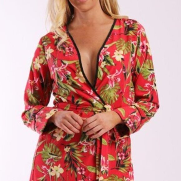 Floral Kimono - Red - Picture 3 of 3